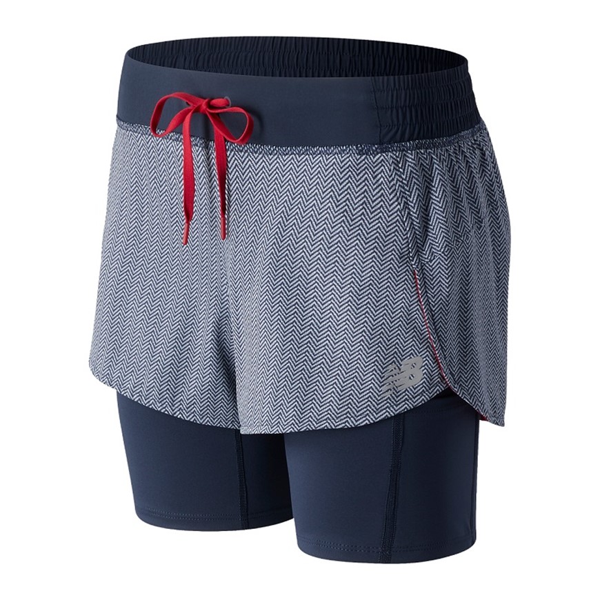 NEW BALANCE IMPACT PRINTED 2 IN 1 SHORT
